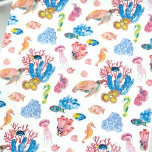 Transfer Paper Sheet 483 Ocean Creatures | Image Transfer Paper | Clay Earrings Making
