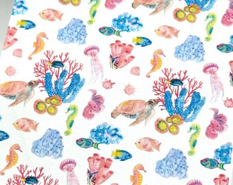 Transfer Paper Sheet 483 Ocean Creatures | Image Transfer Paper | Clay Earrings Making