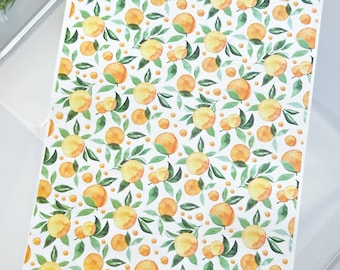 Transfer Paper Sheet 312 Oranges Watercolor | Image Transfer Paper | Clay Tools | Clay Earrings Making