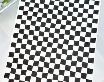 Transfer Paper Sheet 314 Black Checkerboard | Image Transfer Paper | Clay Tools | Clay Earrings Making