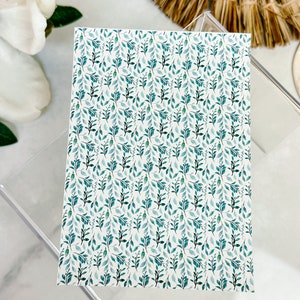 Transfer Paper Sheet 63 Aqua Foliage | Water Soluble Paper Sheets | Image Transfer Paper | Clay Tools | Clay Earrings Makin