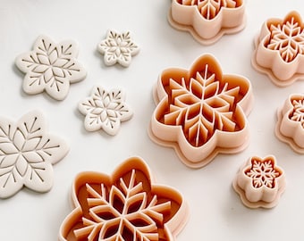 Snowflake #4 Polymer Clay Cutter | Polymer Clay Tools | Earring Making | Embossing Clay Tools