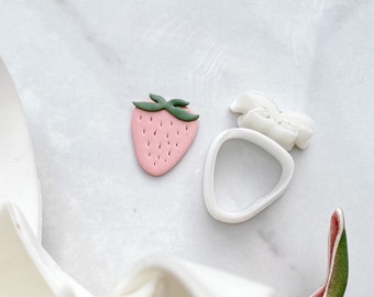 Strawberry Polymer Clay Cutter | Polymer Clay Tools | Jewellery Tools | Earring Making | Embossing Clay Tools