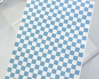 Transfer Paper Sheet 319 Light Blue Checkerboard | Image Transfer Paper | Clay Tools | Clay Earrings Making
