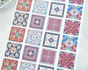 Transfer Paper Sheet 323 Kilim | Image Transfer Paper | Clay Tools | Clay Earrings Making