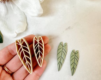 Queen Anthurium Leaf Clay Cutters | Polymer Clay Tools | Jewellery Tools | Earring Making | Embossing Clay Tools