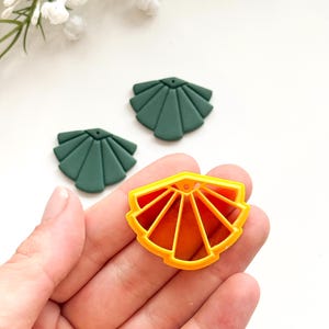 Art Deco Fächer Ausstechform Polymer Clay Werkzeuge | Schmuckwerkzeug | Ohrring Herstellung | Embossing von Clay-Werkzeugen