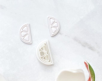 Half Lemon Slice Polymer Clay Cutter | Polymer Clay Tools | Jewellery Tools | Earring Making | Embossing Clay Tools