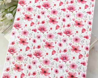 Transfer Paper Sheet 248 Watercolor Poppy | Image Transfer Paper | Clay Tools | Clay Earrings Making