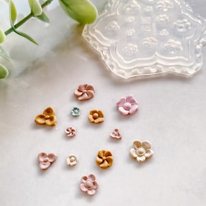 Micro Floral Silicone Mold Set for Polymer Clay Resin Jewellery Making Nail Art Style 4