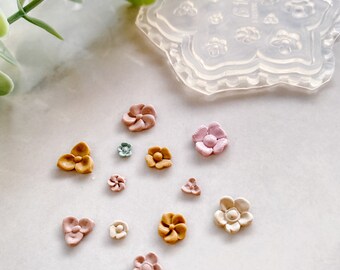 2 Stampini In Silicone Per Fiori Mini – Forme Di Margherita E Rosa, Per Resina, Argilla, Creazione Gioielli - 3