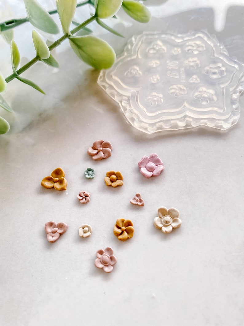 Micro Floral Silicone Mold Set for Polymer Clay Resin Jewellery Making Nail Art Style 4