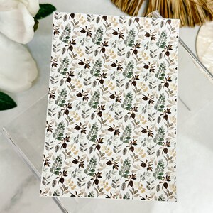Transfer Paper Sheet 91 Foliage in Warm Neutrals | Water Soluble Paper Sheets | Image Transfer Paper | Clay Tools | Clay Earrings Making