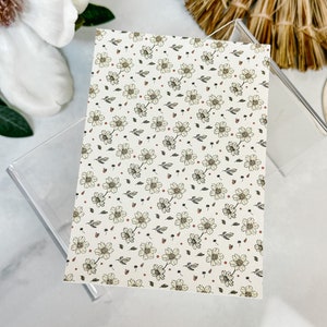 Transfer Paper Sheet 53 Daisy Wallpaper | Water Soluble Paper Sheets | Image Transfer Paper | Clay Tools | Clay Earrings Makin