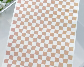 Transfer Paper Sheet 315 Latte Checkerboard | Image Transfer Paper | Clay Tools | Clay Earrings Making
