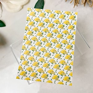 Feuille de papier transfert 117 Lemon Slab #2 | Feuilles de papier solubles dans l'eau | Papier de transfert d'image | Outils d'argile | Fabrication de boucles d'oreilles en argile
