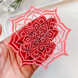 Mandala Trinket schotel kleisnijder | Polymeer klei sieraden kom cutter | Sieradenschotelsnijder | Embossing Clay Tools