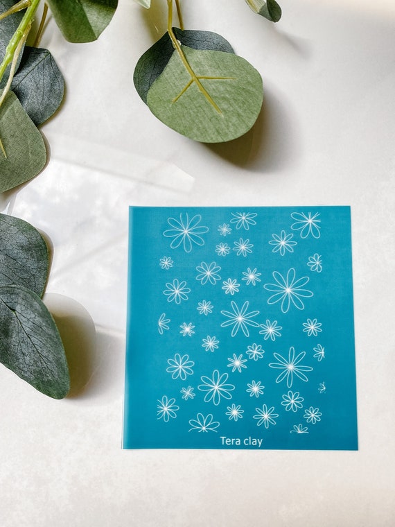 Plantillas Florales De Seda Para Arcilla Polimérica 10 Unida Tamaño De