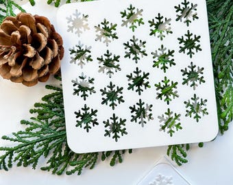 Snowflake Clay Stencil Sheet | Reusable Polymer Clay Texture Stencil | Polymer Clay Tools