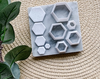 Hexagon Polymer Clay Cutters / Hexagon Cutters / Sharp Edges Clay Cutters