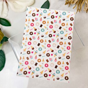 Transfer Paper Sheet 165 Sweets Pattern | Water Soluble Paper Sheets | Image Transfer Paper | Clay Tools | Clay Earrings Making