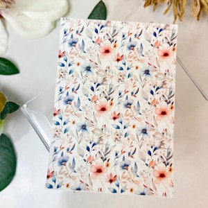Foglio di carta di trasferimento 176 Fiori ad acquerello n. 2 / Fogli di carta solubile in acqua / Carta di trasferimento di immagini / Strumenti di argilla / Creazione di orecchini di argilla