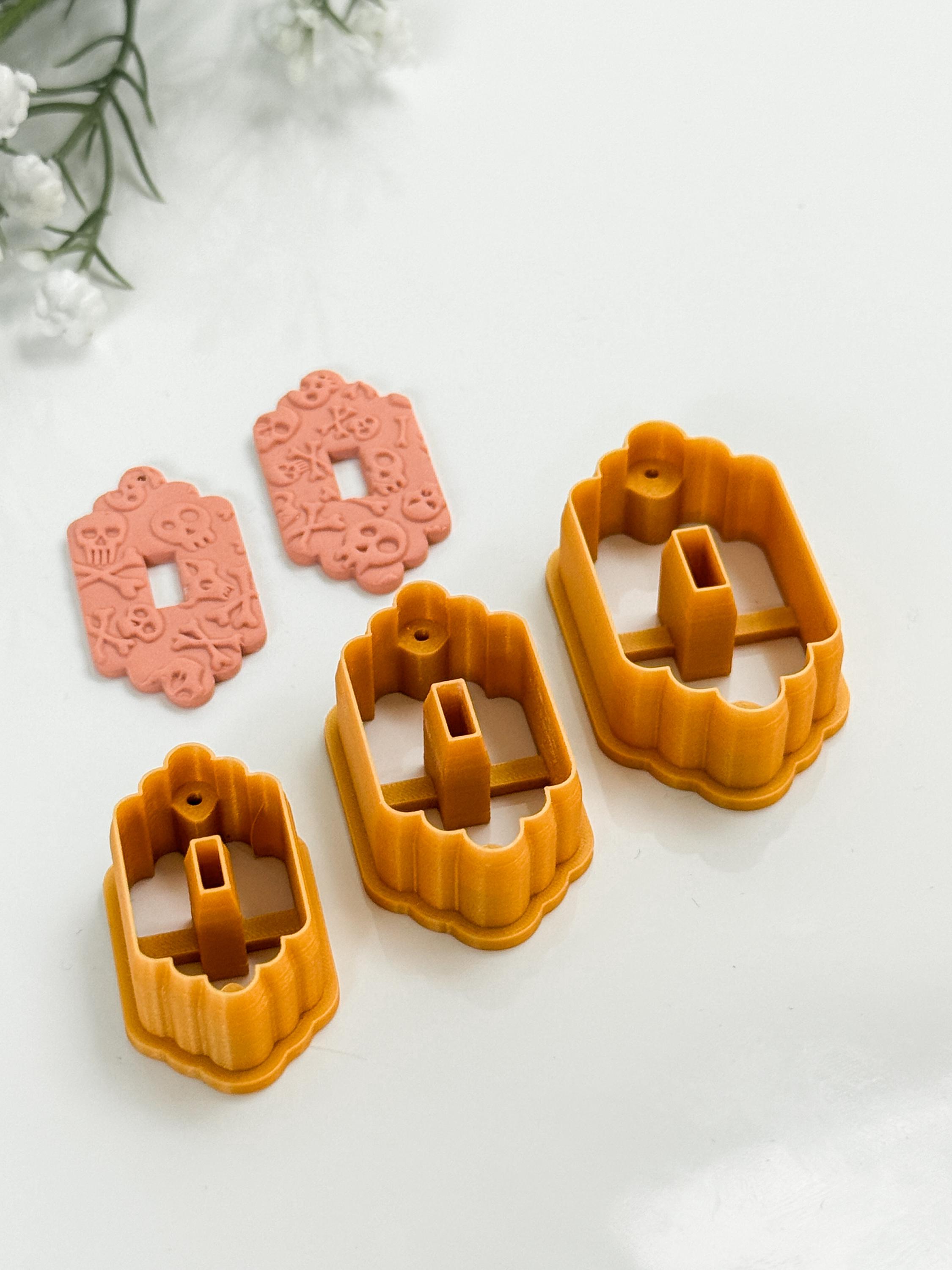 Vintage Scalloped Donut Shape Polymer Clay Cutter With Drill