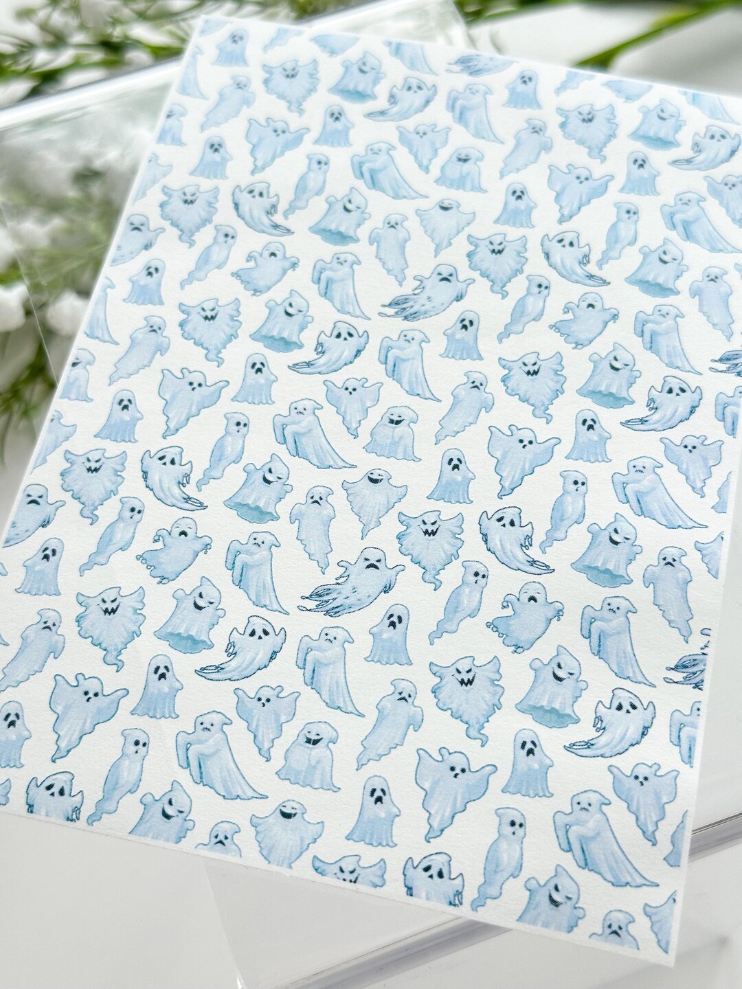 Transfer Paper Sheet 331 Ghosts | Image Transfer Paper | Clay Earrings ...