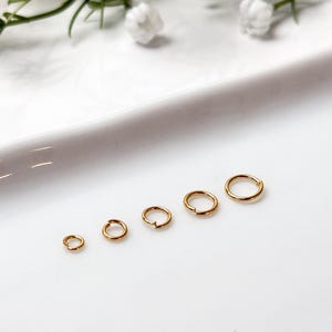High-Quality 18K Gold Plated Plated Brass Open Jump Rings 200 pcs/bag Anti-Tarnish | Nickel Free Earring Findings image 4