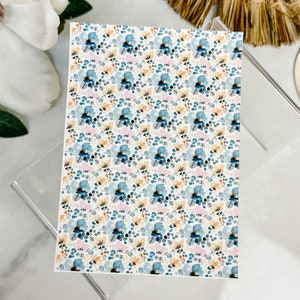 Transfer Paper Sheet 70 Watercolour Florals | Water Soluble Paper Sheets | Image Transfer Paper | Clay Tools | Clay Earrings Makin