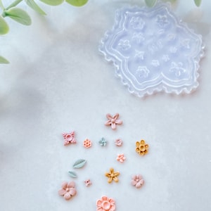 Micro Floral Silicone Mold Set for Polymer Clay Resin Jewellery Making Nail Art Style 2