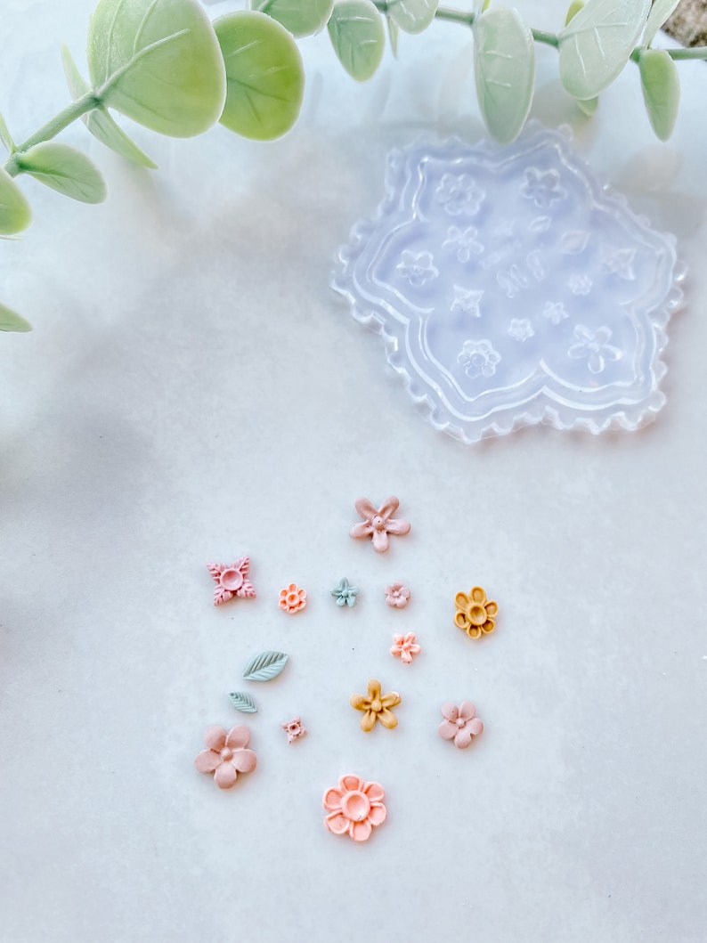 Micro Floral Silicone Mold Set for Polymer Clay Resin Jewellery Making Nail Art Style 2