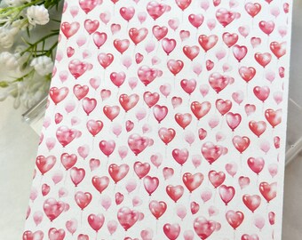 Transfer Paper Sheet 246 Heart Balloons | Image Transfer Paper | Clay Tools | Clay Earrings Making