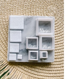 Square Polymer Clay Cutters Shape / Square Shape Cutter / Sharp Edges Clay Cutters