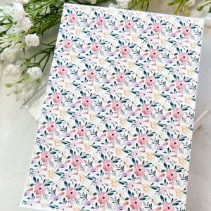 Folha de Papel Transfer 241 Flores Pastel | Papel de transferência de imagem | Ferramentas de argila | Fabricação de brincos de argila