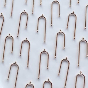 10pcs 18K Gold Plated Brass Arch Chandelier 3-Loop Connector Link | Nickel Free