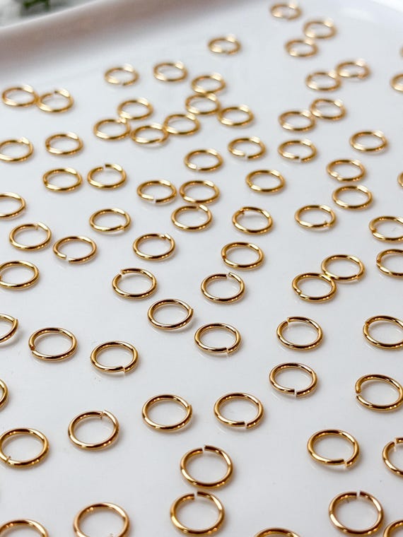 High-Quality 18K Gold Plated Plated Brass Open Jump Rings 200 pcs/bag Anti-Tarnish | Nickel Free Earring Findings