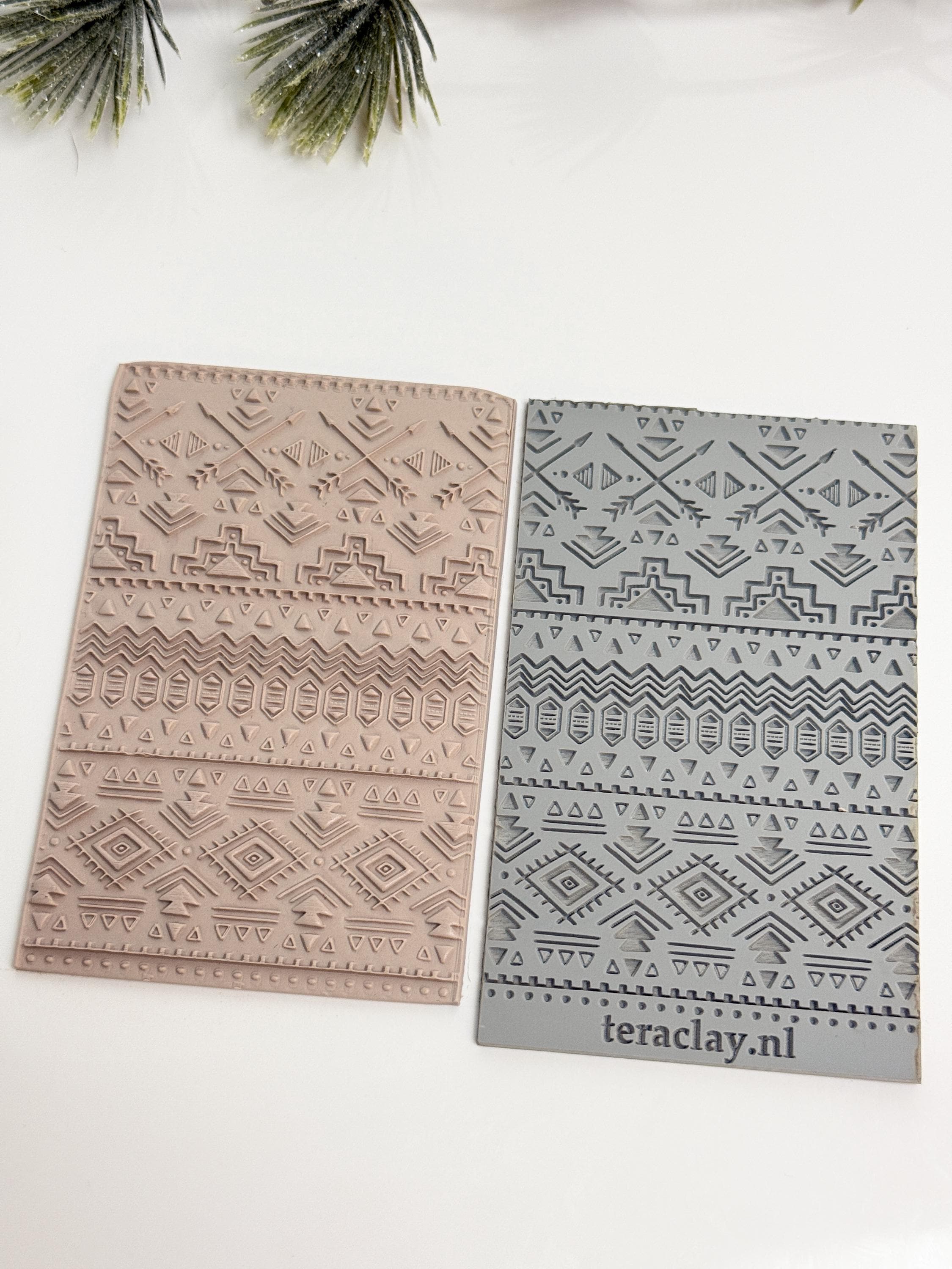 Aztec Pattern Rubber Texture Mat for Polymer Clay | Embossing Clay ...