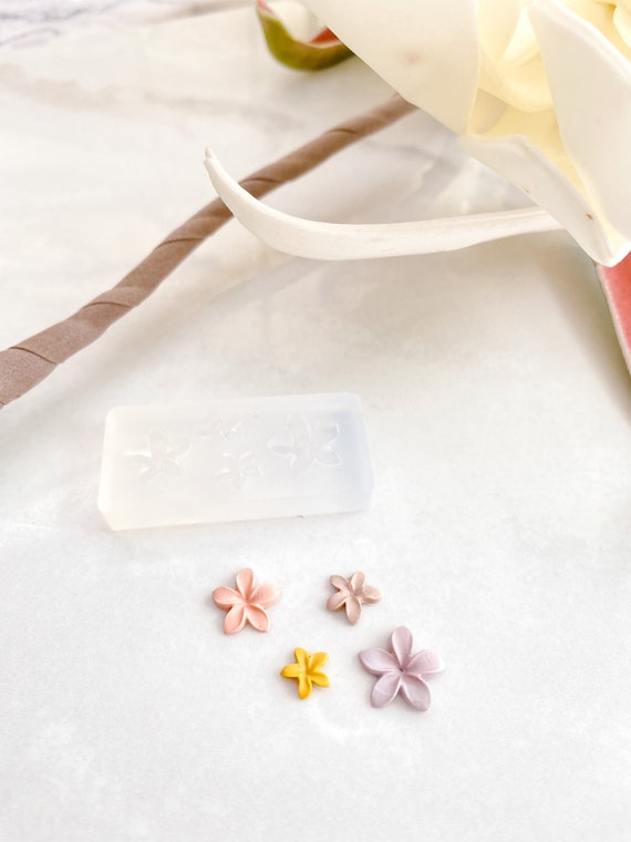 2 Stampini In Silicone Per Resina E Argilla, Forma Di Piccoli Fiori E Foglie - Kit Per Gioielli Fai Da Te, Orecchini, Portachiavi