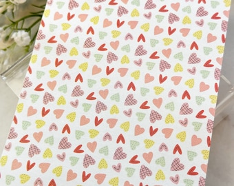 Transfer Paper Sheet 249 Colorful Hearts | Image Transfer Paper | Clay Tools | Clay Earrings Making