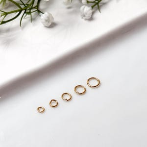 High-Quality 18K Gold Plated Plated Brass Open Jump Rings 200 pcs/bag Anti-Tarnish | Nickel Free Earring Findings image 3