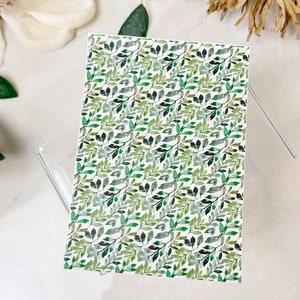 Feuille de papier transfert 134 Feuillage vert | Feuilles de papier solubles dans l'eau | Papier de transfert d'image | Outils d'argile | Fabrication de boucles d'oreilles en argile