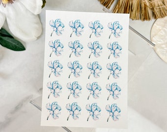 Transfer Paper Sheet 046 Single Blue Flowers | Water Soluble Paper Sheets | Image Transfer Paper | Clay Tools | Clay Earrings Makin