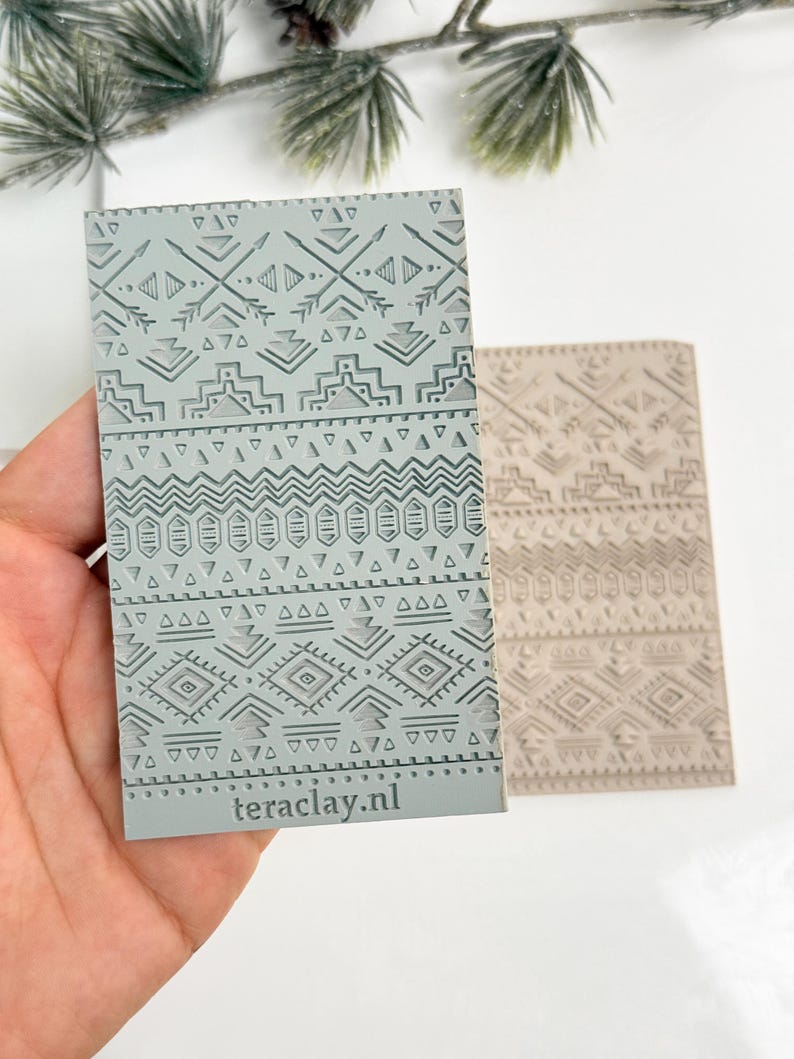 Aztec Pattern Rubber Texture Mat for Polymer Clay | Embossing Clay ...