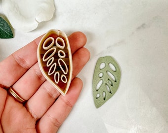 Monstera Adansonii Leaf Clay Cutters | Polymer Clay Tools | Jewellery Tools | Earring Making | Embossing Clay Tools