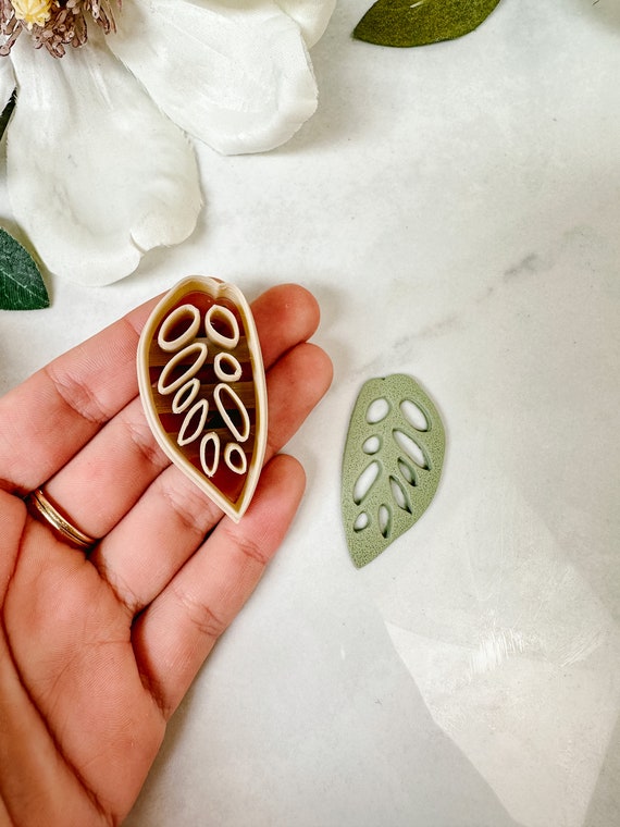 Monstera Adansonii Leaf Clay Cutters | Polymer Clay Tools | Jewellery Tools  | Earring Making | Embossing Clay Tools