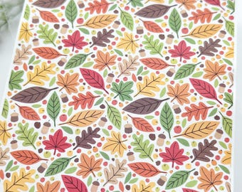 Transfer Paper Sheet 354 Fall Leaves | Image Transfer Paper | Clay Earrings Making