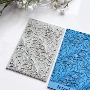 Tropical Leaves Rubber Texture Mat for Polymer Clay | Embossing Clay Tools | Clay Jewellery Tool