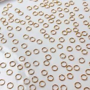 High-Quality 18K Gold Plated Plated Brass Open Jump Rings 200 pcs/bag Anti-Tarnish | Nickel Free Earring Findings image 8