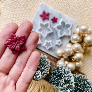 Poinsettia Christmas Flower Polymer Clay Cutter Extra Sharp